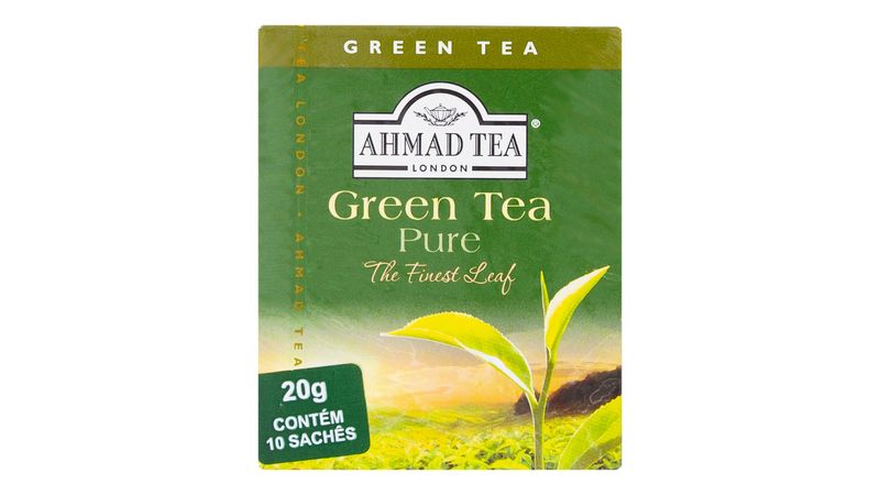 Chá Verde Pure Ahmad Tea London 10 Unidades de 20g